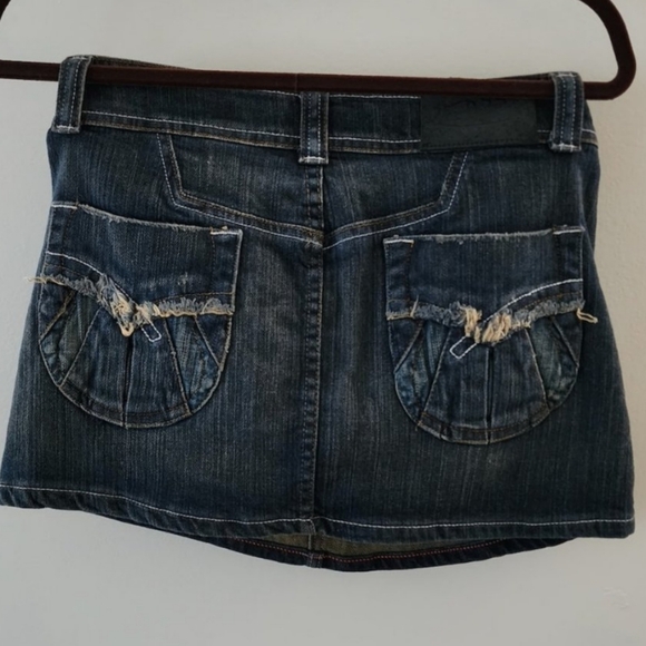 Von Dutch Vintage Y2K Designer Jean Denim Mini Skirt RARE NWOT EUC - Picture 2 of 8